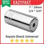 Kepala Kunci Pas Shock Sok Shok Socket Universal Rachet Gator Grip Hex