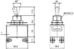 Saklar Toggle Switch 1021 Besar 2 Pin Kaki 2 Posisi 2P 2 Way ON OFF - Image 3