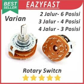 Potensio Saklar Putar Rotary Switch Select Selector 2x6 3x4 4x3 2 3 4 Pole Jalur 6 4 3 Posisi Way Knob