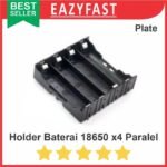 Case Kotak Rumah Tempat Dudukan Baterai 18650 Isi 4 Cell Port x4 4x Paralel Plat Casing Battery Holder 3.7V 3.7 V Volt