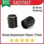 Knob Knop Potensio Kecil 6mm 15mm Black Silver Gold Hitam Perak Emas Tutup Potensiometer Putar Volume - Image 2