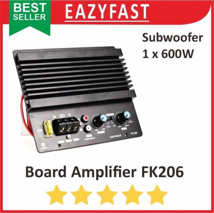 ginee_20241212113734155_9833090041.jpeg Kit Amplifier Board FK206 1x600W Sub Woofer Subwoofer Mobil Ampli Box - Image 1