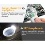 Kaca Pembesar Servis Lampu LED LUP Zoom 8x Service HP Solder Komponen - Image 4